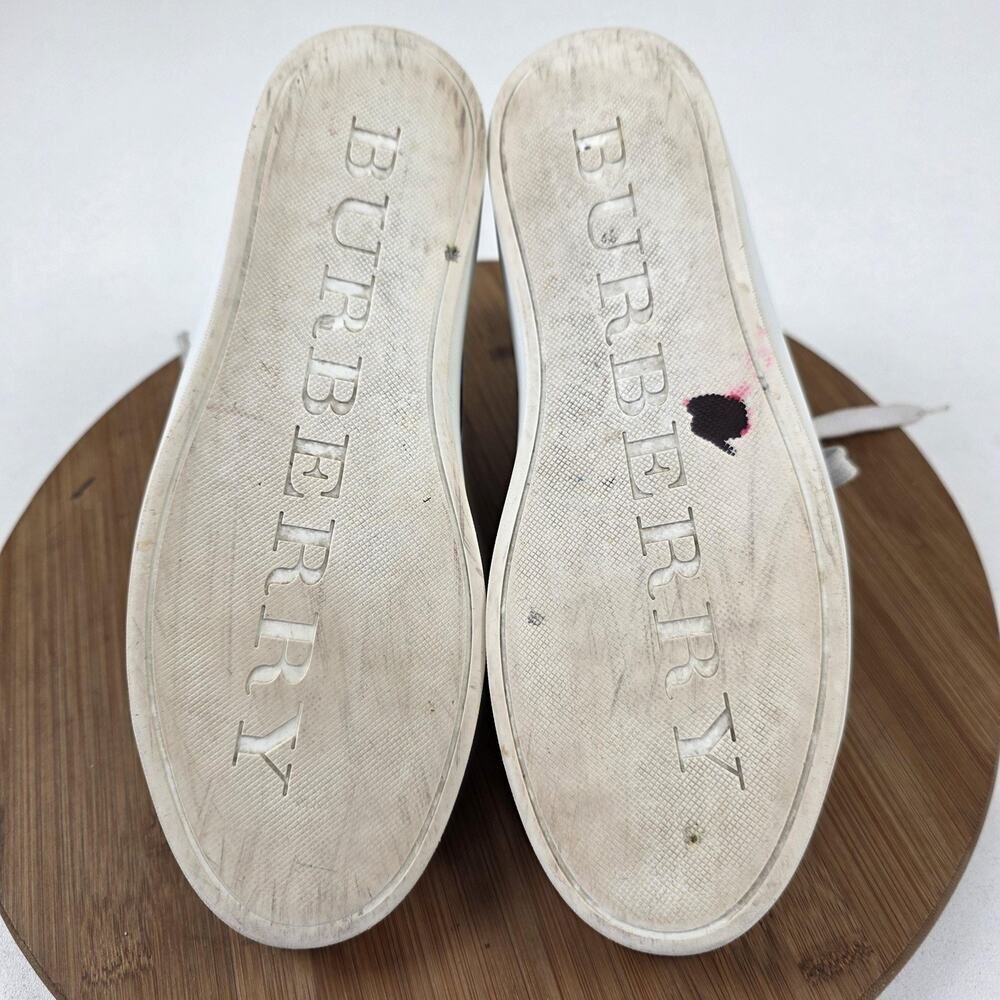 Burberry Shoes Womens Size 38.5 Leather Low Top Made in Italy Sneakers - Picture 11 of 16